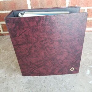 Franklin Covey 3-Ring Classic Storage Binder Burgundy Marble